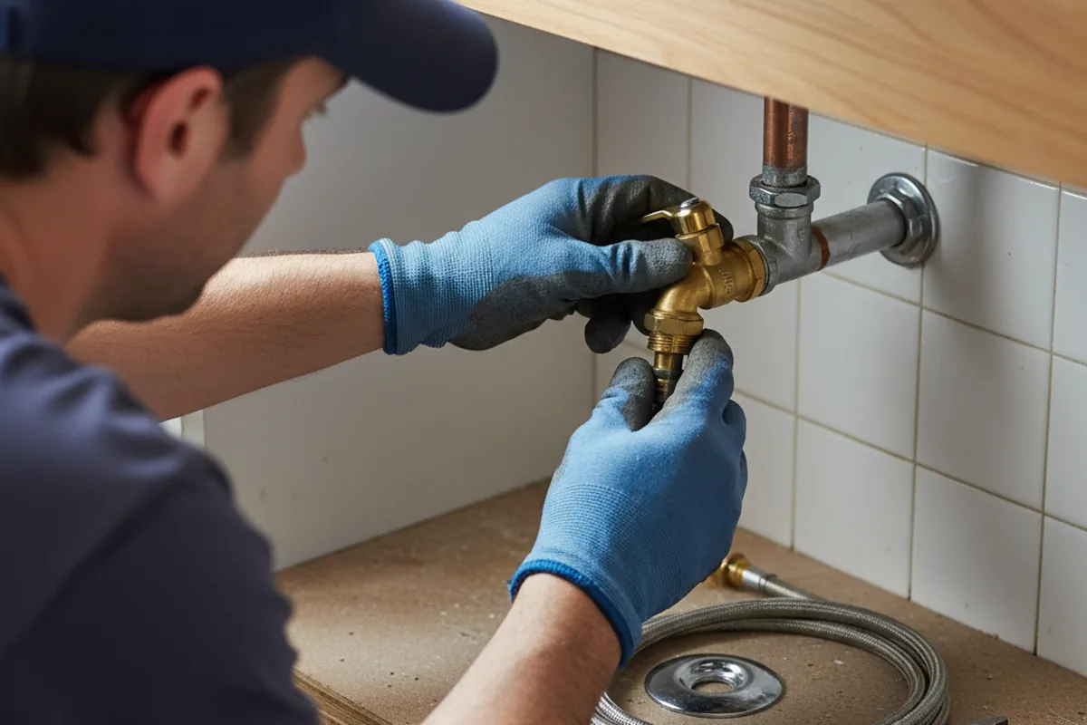 Shutoff valve and fitting work during Faucet and Fixture Repair in Glen Arm